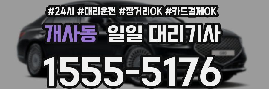 개사동 일일 대리기사