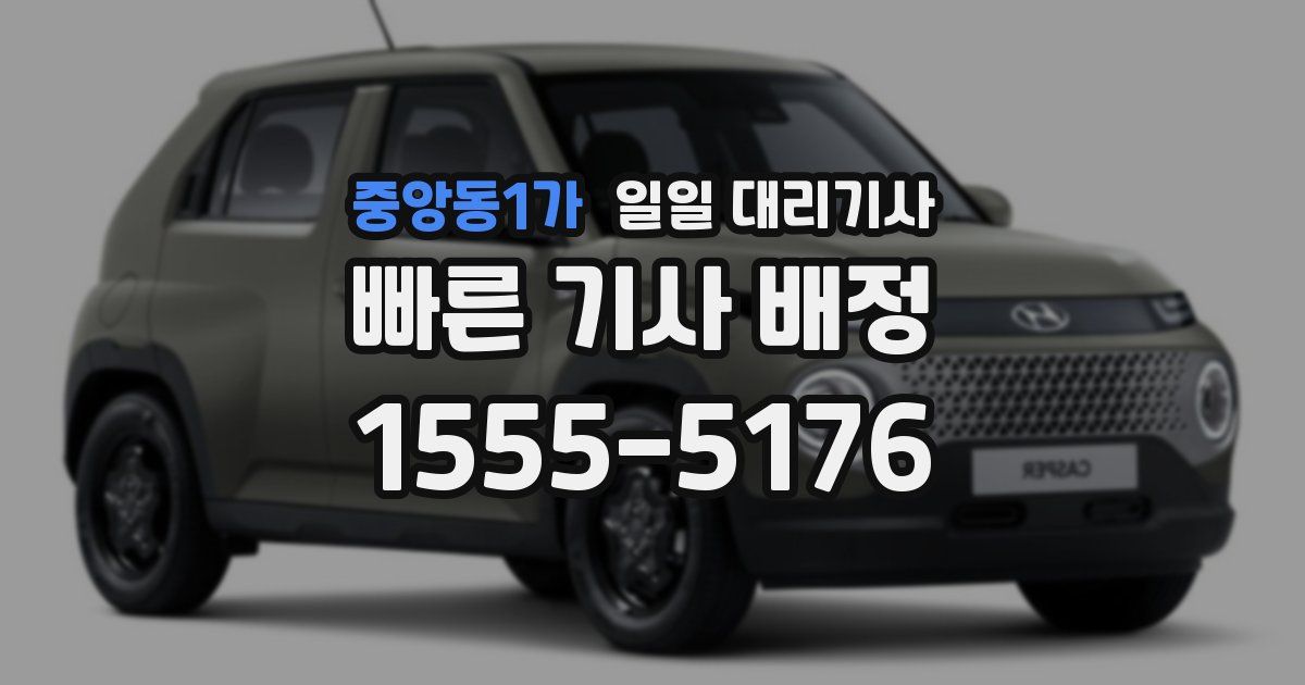 중앙동1가 일일 대리기사
