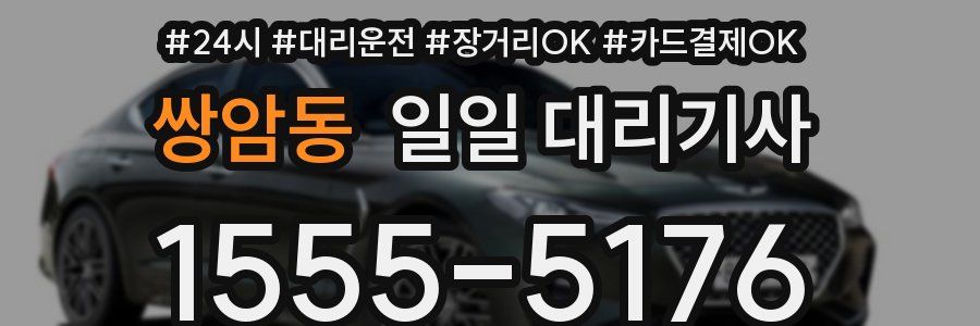 쌍암동 일일 대리기사
