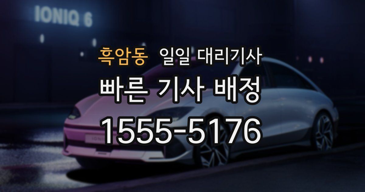 흑암동 일일 대리기사