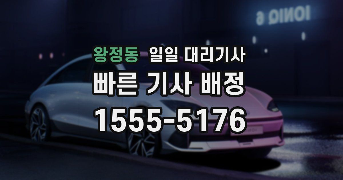 왕정동 일일 대리기사