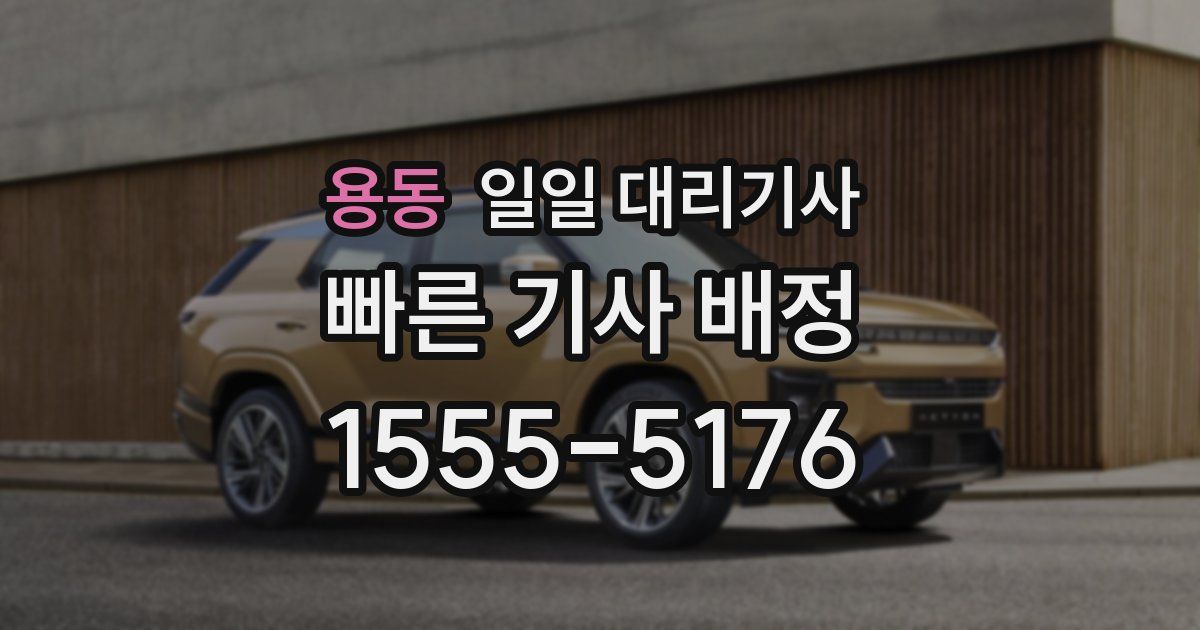 용동 일일 대리기사