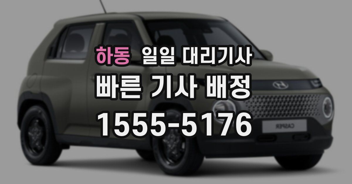 하동 일일 대리기사