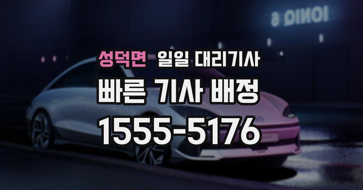 성덕면 일일 대리기사