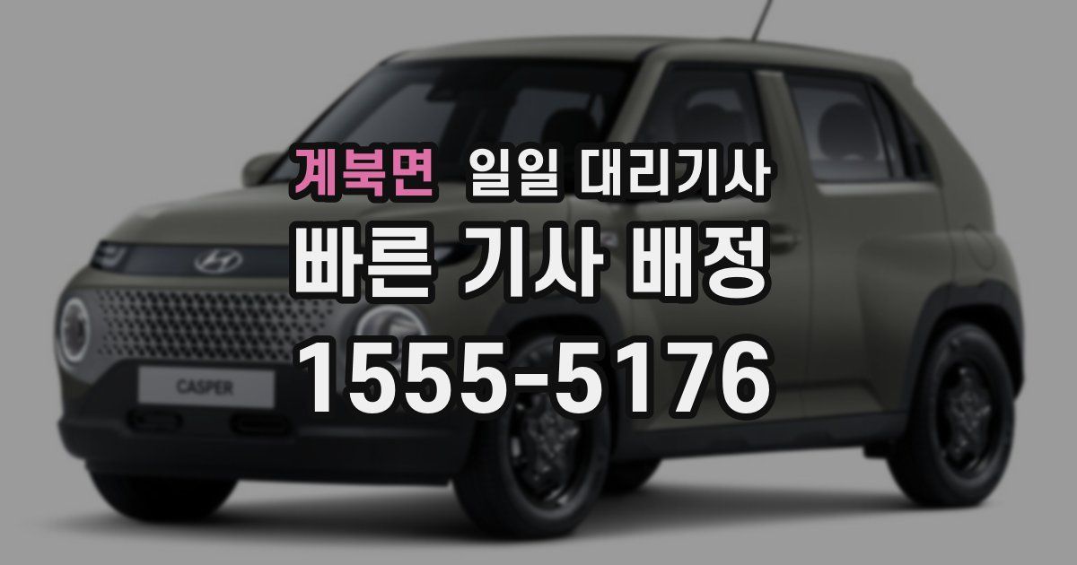 계북면 일일 대리기사