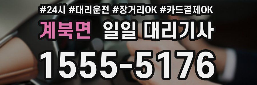 계북면 일일 대리기사