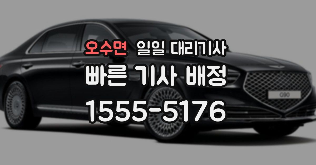 오수면 일일 대리기사