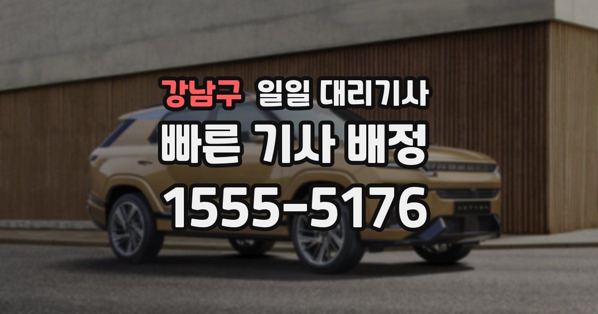 강남구 일일 대리기사