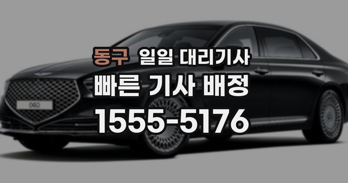 동구 일일 대리기사