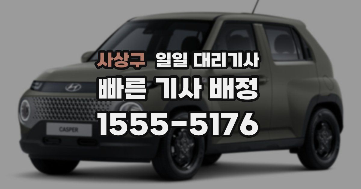 사상구 일일 대리기사
