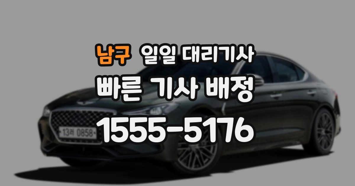 남구 일일 대리기사