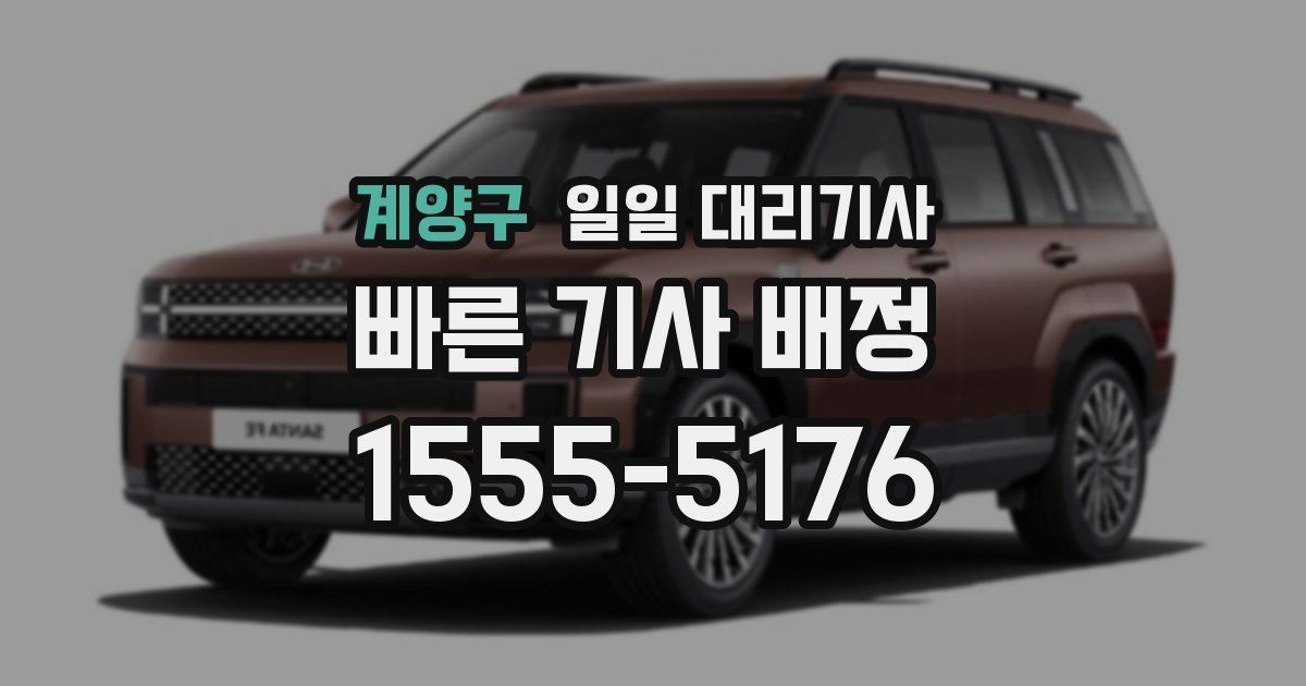 계양구 일일 대리기사