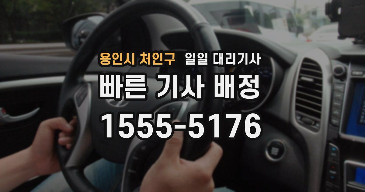 용인시 처인구 일일 대리기사