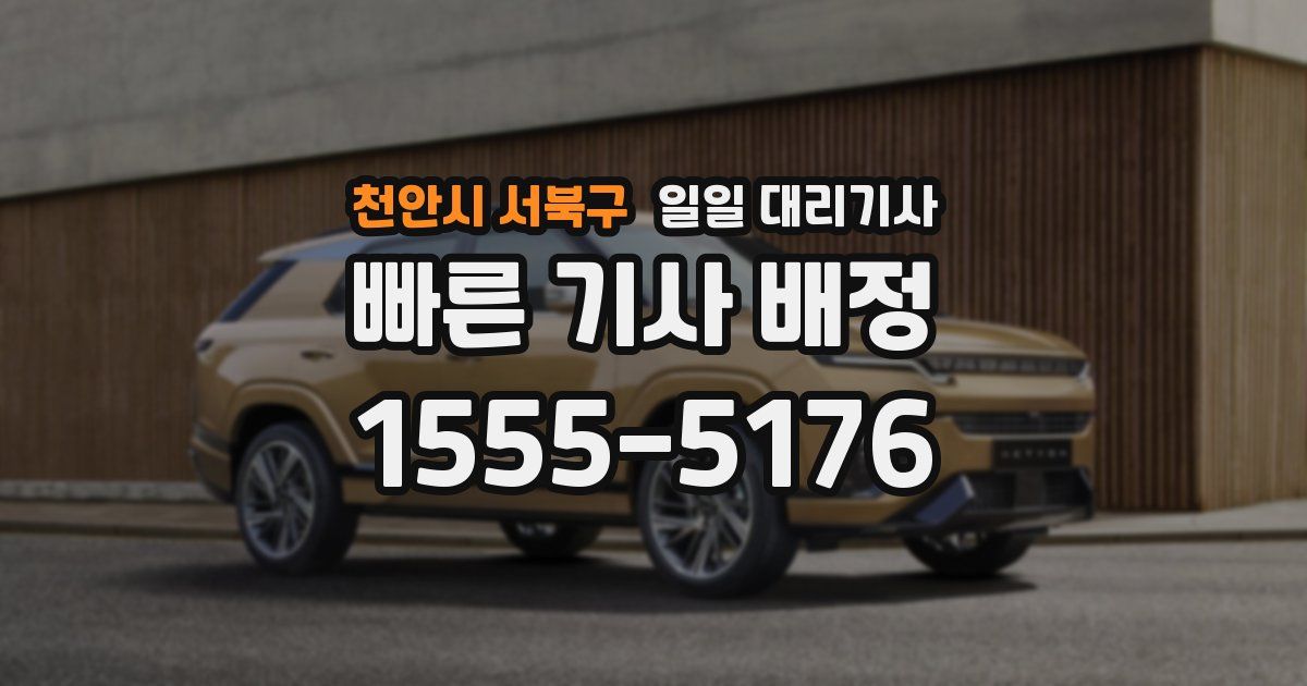 천안시 서북구 일일 대리기사