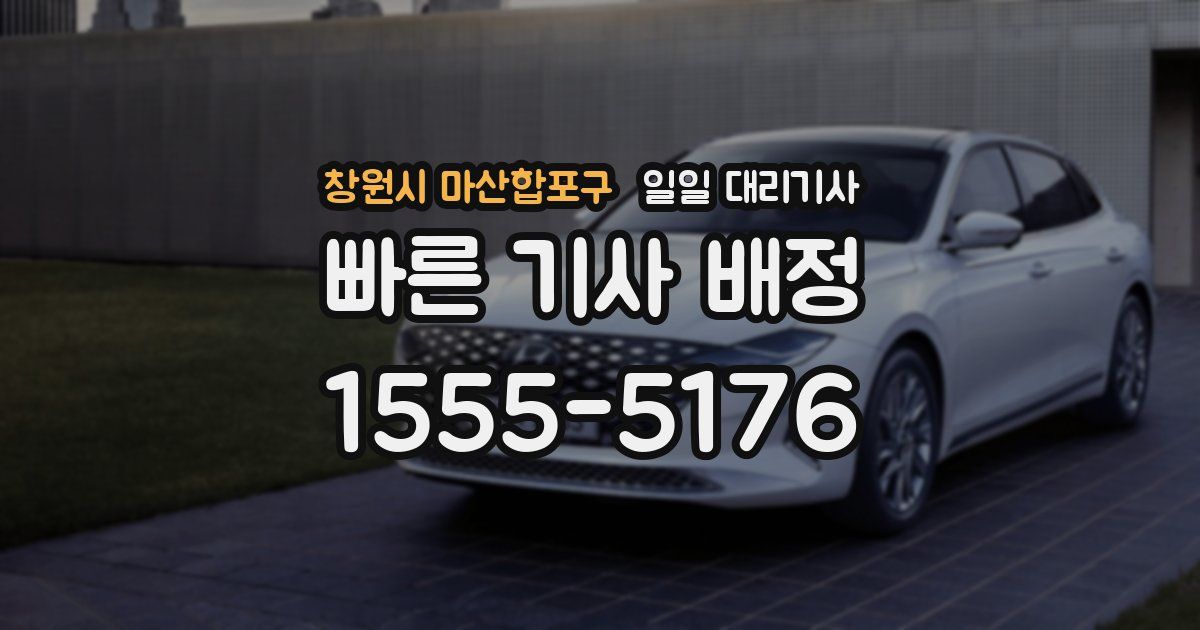 창원시 마산합포구 일일 대리기사