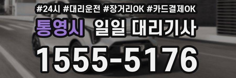 통영시 일일 대리기사