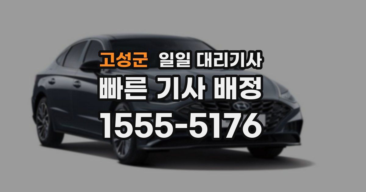 고성군 일일 대리기사