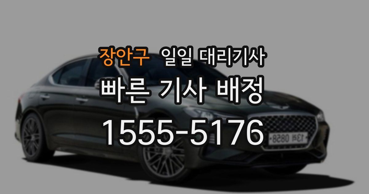 장안구 일일 대리기사
