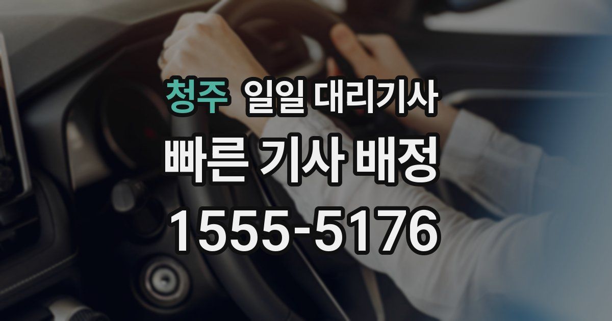 청주 일일 대리기사