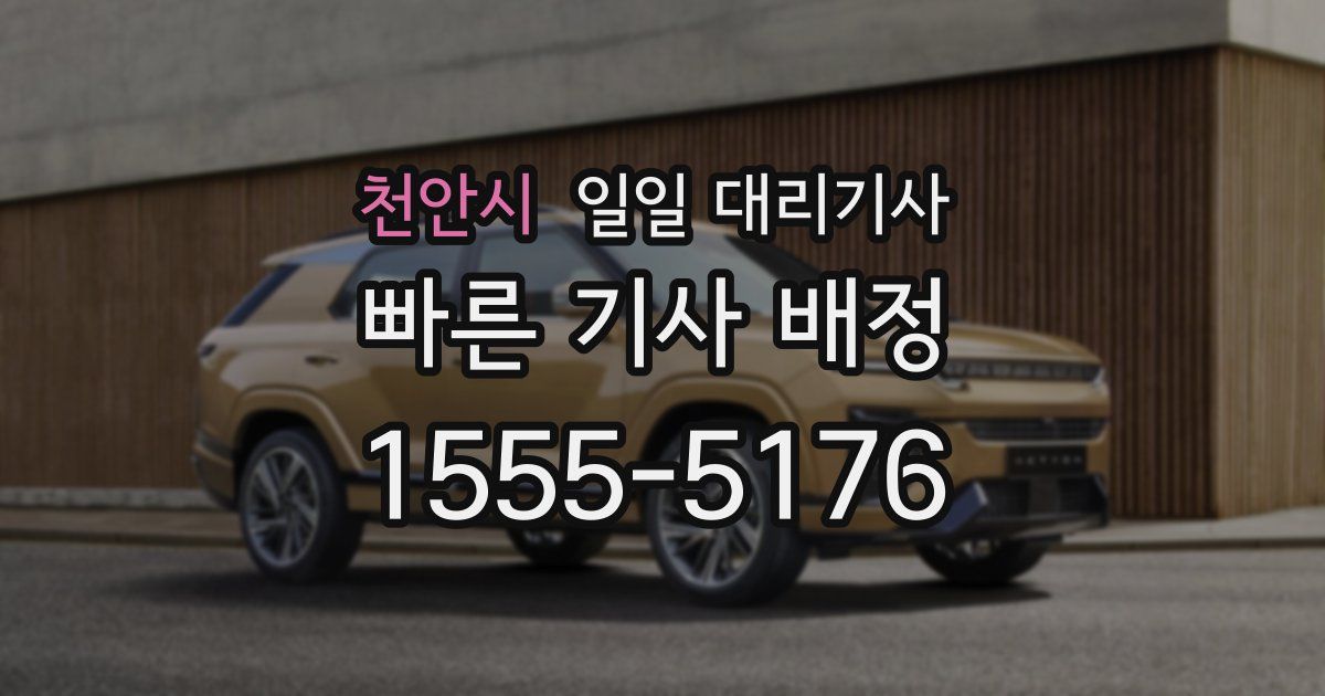 천안시 일일 대리기사