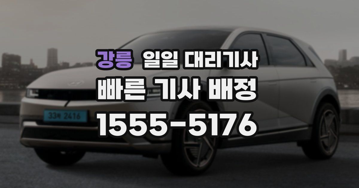 강릉 일일 대리기사