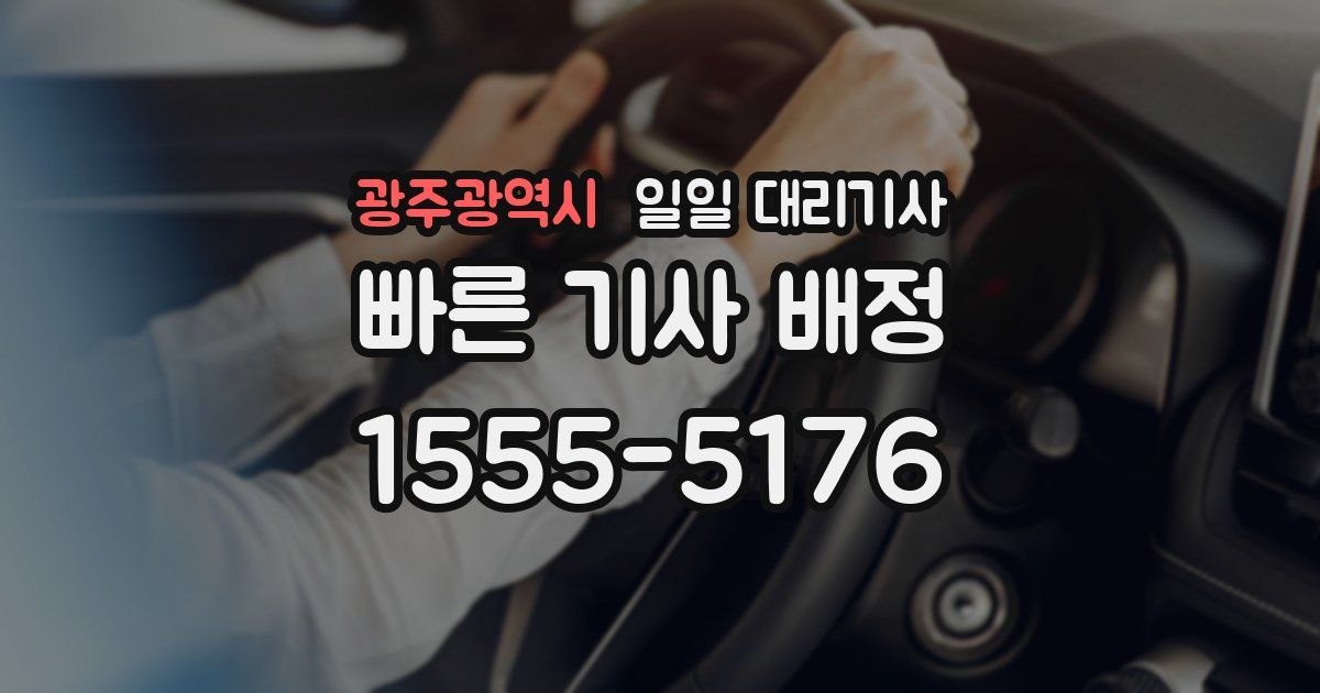 광주광역시 일일 대리기사