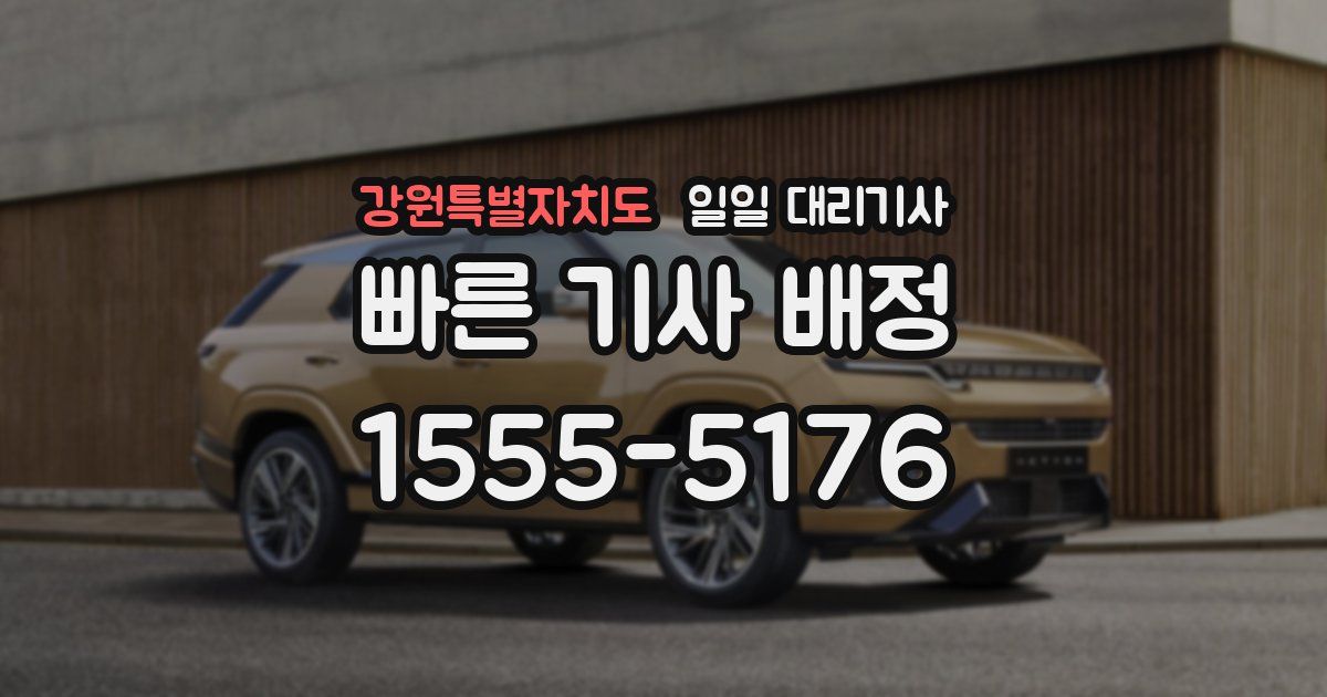강원특별자치도 일일 대리기사
