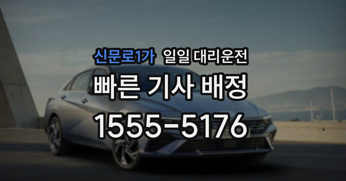 신문로1가 일일 대리운전