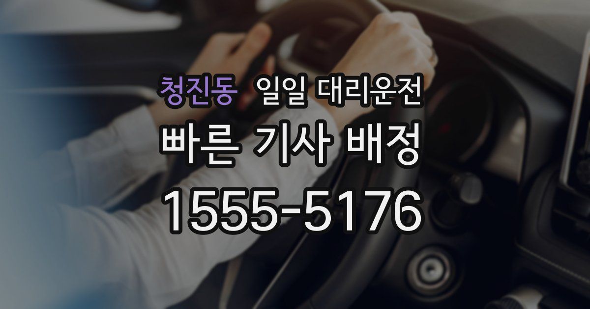청진동 일일 대리운전