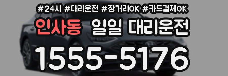 인사동 일일 대리운전
