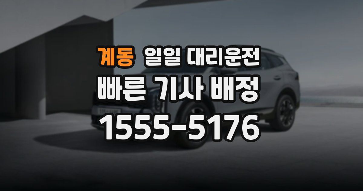 계동 일일 대리운전