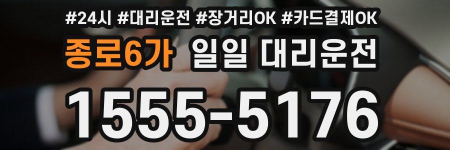 종로6가 일일 대리운전