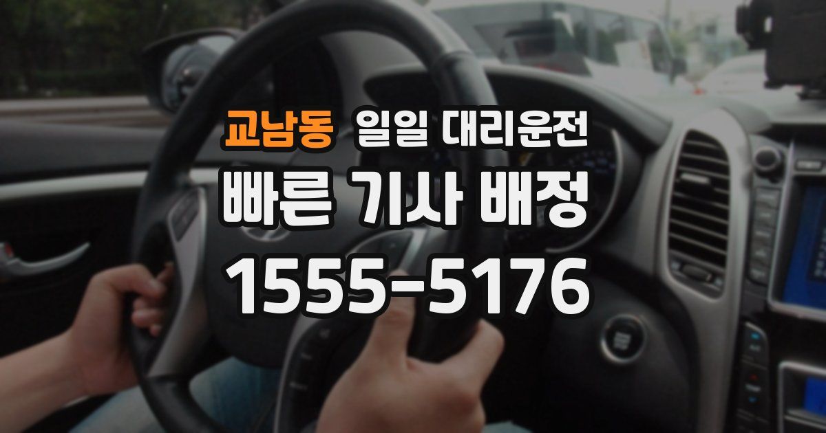 교남동 일일 대리운전