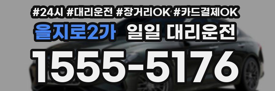 을지로2가 일일 대리운전