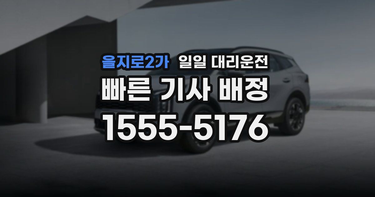 을지로2가 일일 대리운전