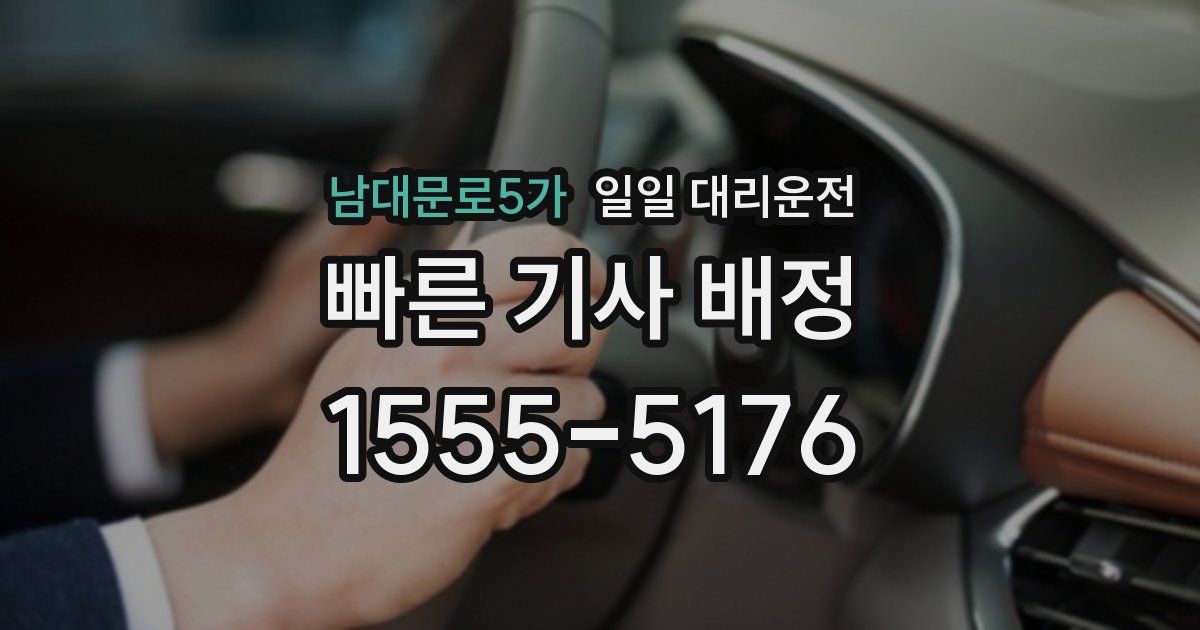 남대문로5가 일일 대리운전