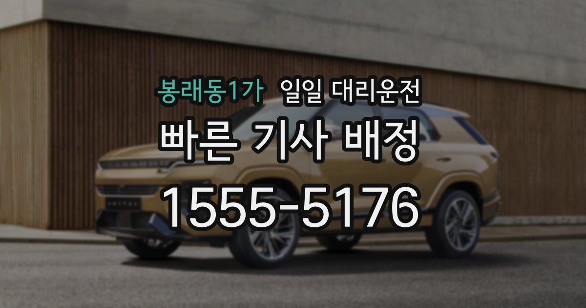봉래동1가 일일 대리운전