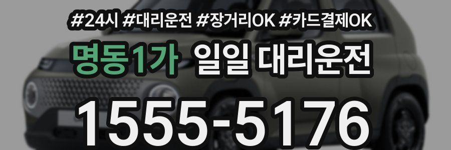 명동1가 일일 대리운전