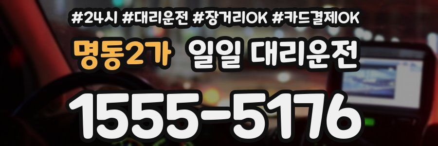 명동2가 일일 대리운전