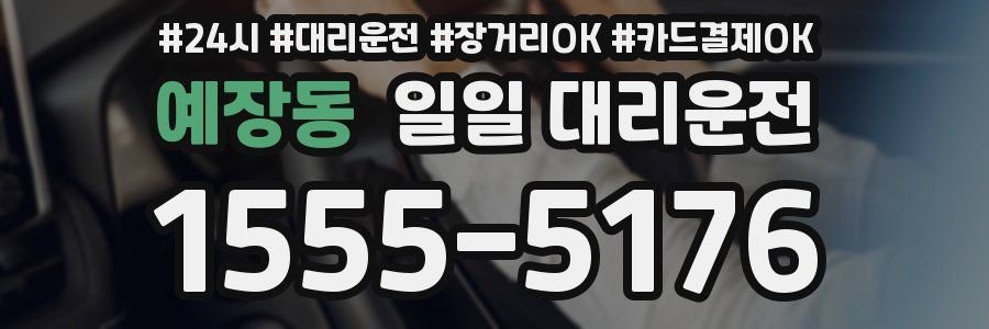 예장동 일일 대리운전