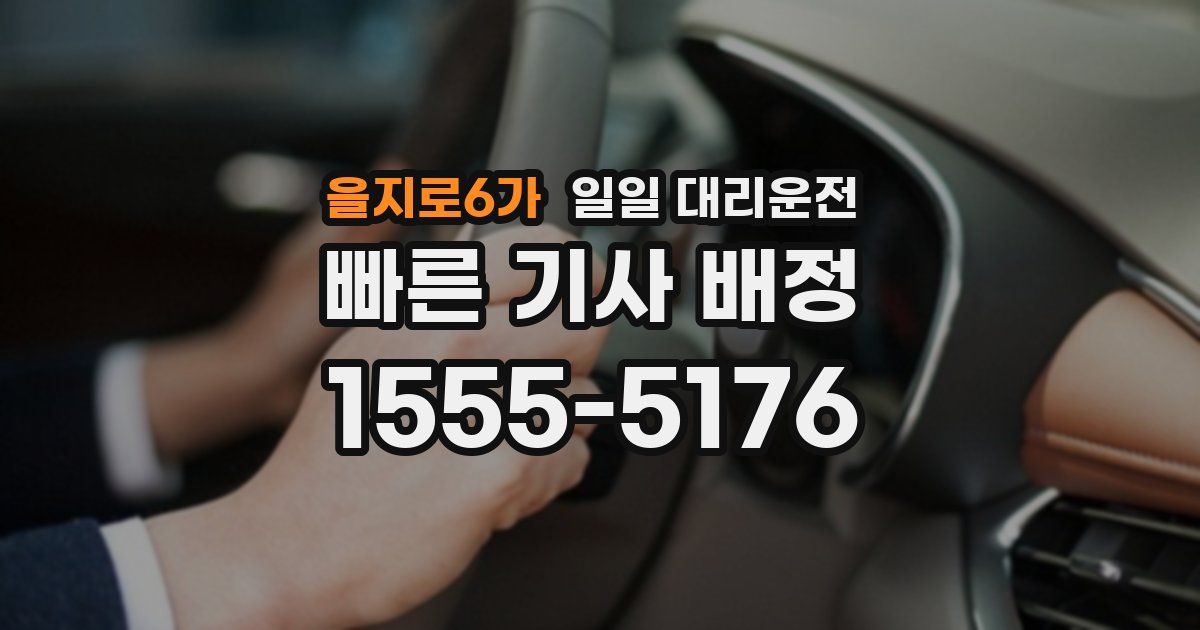 을지로6가 일일 대리운전