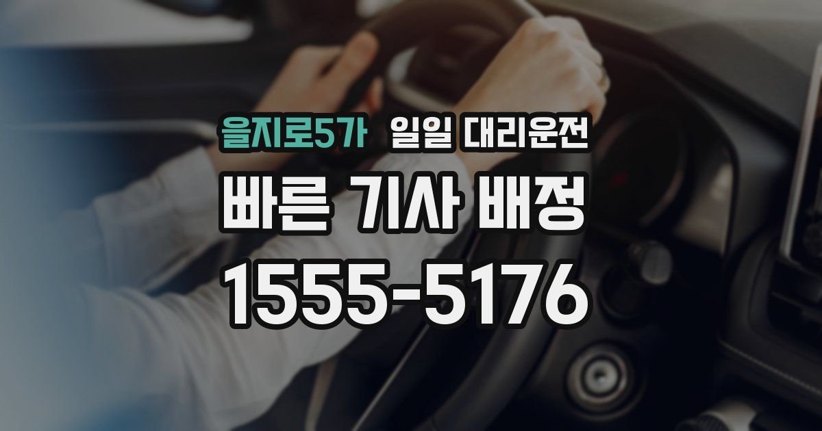 을지로5가 일일 대리운전