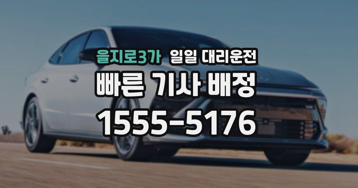 을지로3가 일일 대리운전
