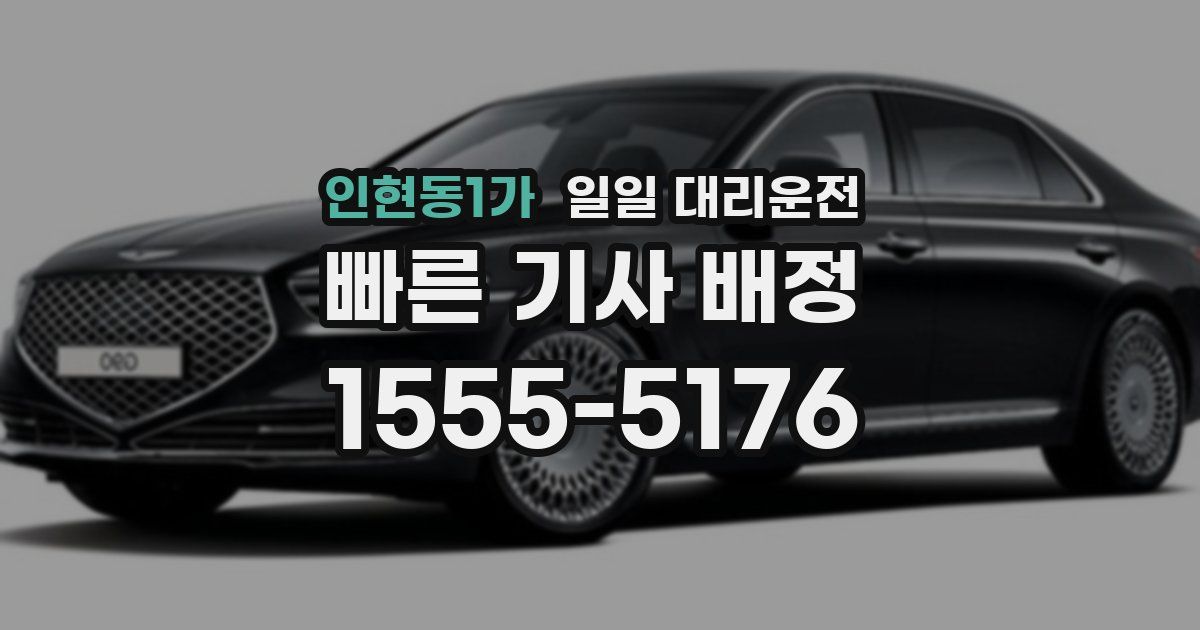 인현동1가 일일 대리운전