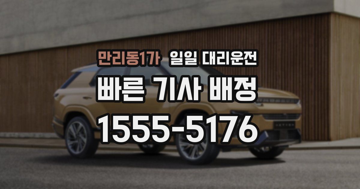 만리동1가 일일 대리운전
