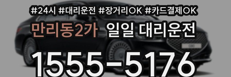만리동2가 일일 대리운전