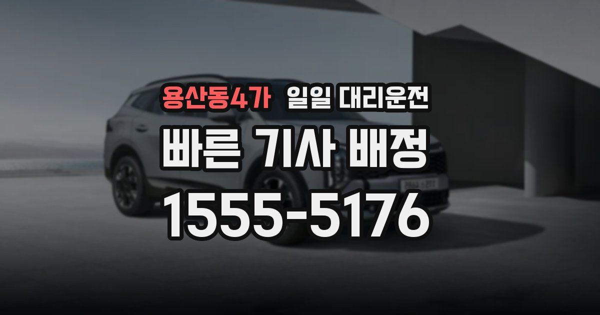용산동4가 일일 대리운전