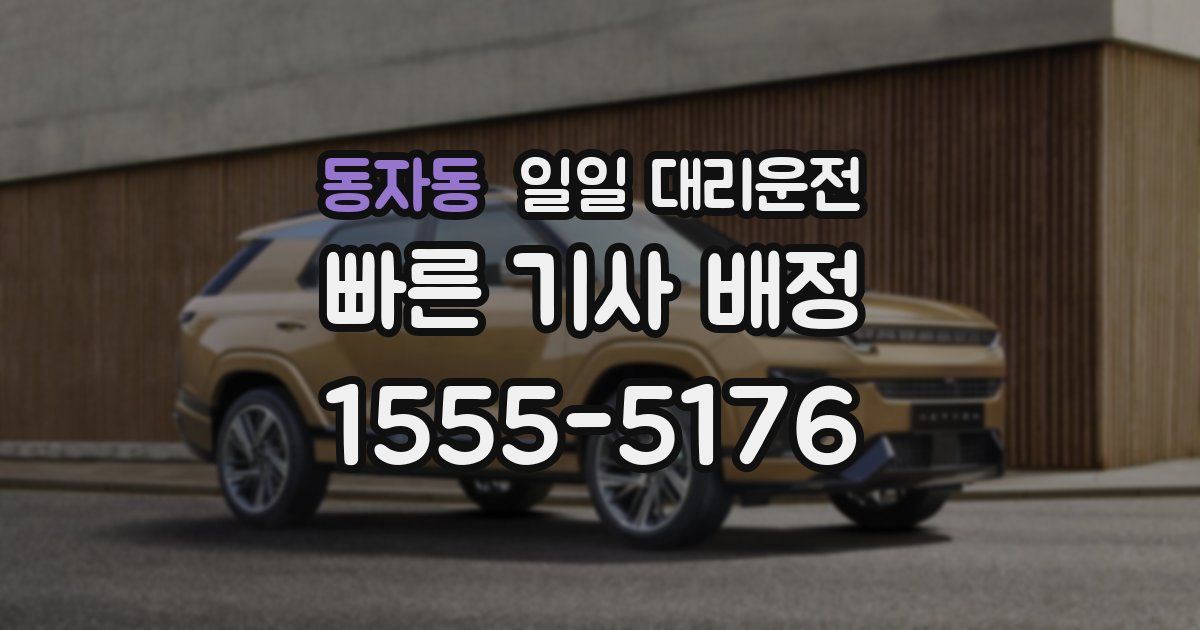 동자동 일일 대리운전