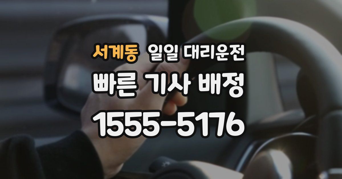서계동 일일 대리운전