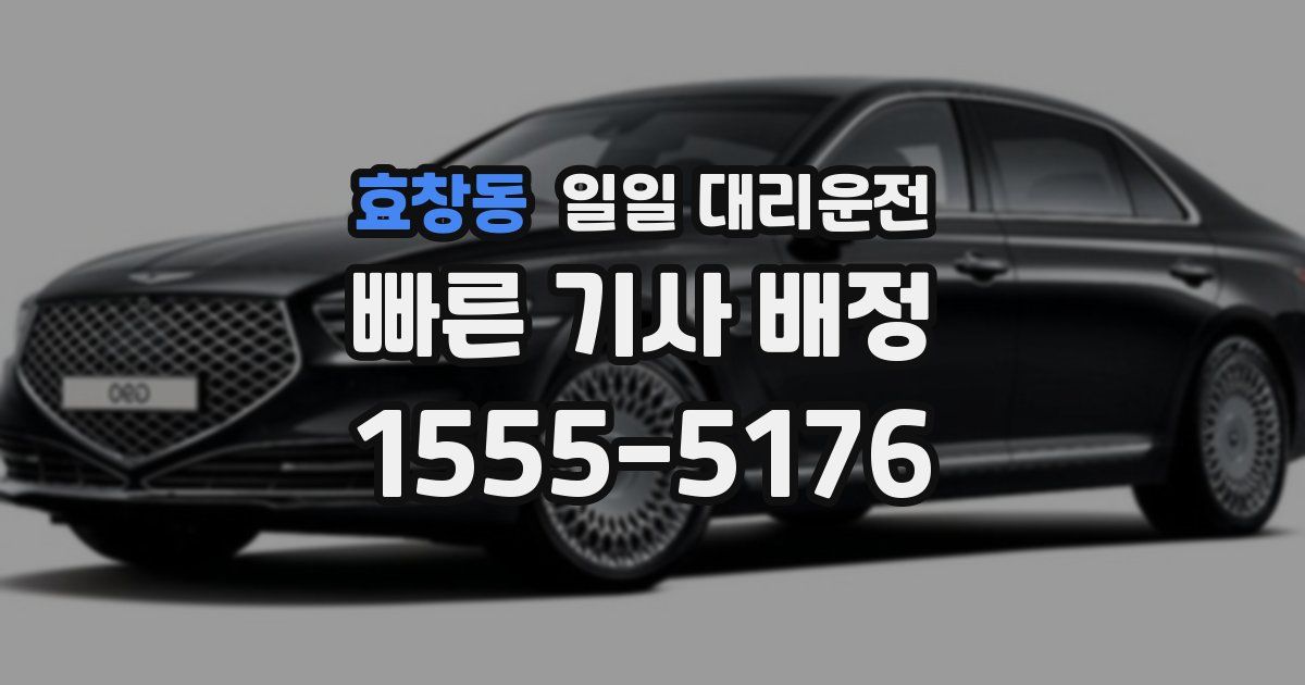 효창동 일일 대리운전